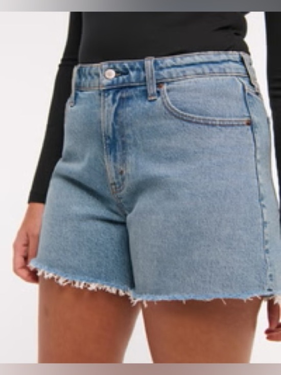Abercrombie & Fitch Pants - ABERCROMBIE CURVE LOVE THE DAD SHORT HIGH RISE SIZE 10 LIGHT WASH